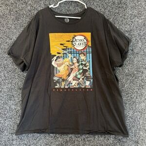 Demon Slayer Kimetsu No Yaiba Black T-shirt Men's 3X Anime Manga